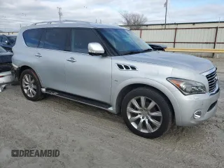 2014 Infiniti QX80 with VIN JN8AZ2NF8E9555594, listed as a Copart auction lot 40000354 with 140,479 mi miles and Salvage title. Bid and sale history available at DreamBid. Image 4.