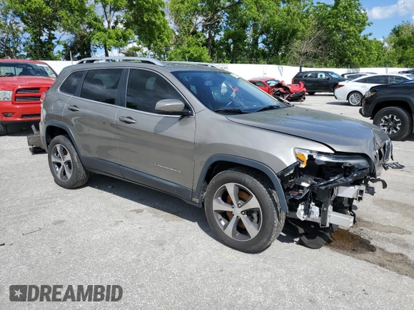 2019 Jeep Cherokee Limited with VIN 1C4PJMDX8KD286735, listed as a Copart auction lot 57758285 with 102,442 mi miles and Salvage title. Bid and sale history available at DreamBid. Image 4.