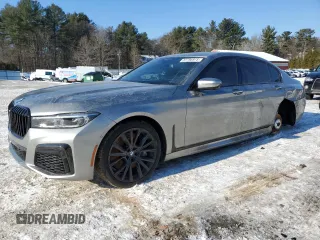 2021 BMW 7 Series 750i xDrive with VIN WBA7U2C03MCE49252, listed as a Copart auction lot 87796975 with 50,508 mi miles and Salvage Title. Bid and sale history available at carsss.com. Image 1.