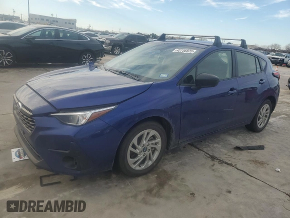 2024 Subaru Impreza with VIN JF1GUABC0R8320715, listed as a Copart auction lot 42756825 with 15,193 mi miles and Salvage Title. Bid and sale history available at carsss.com. Image 1.