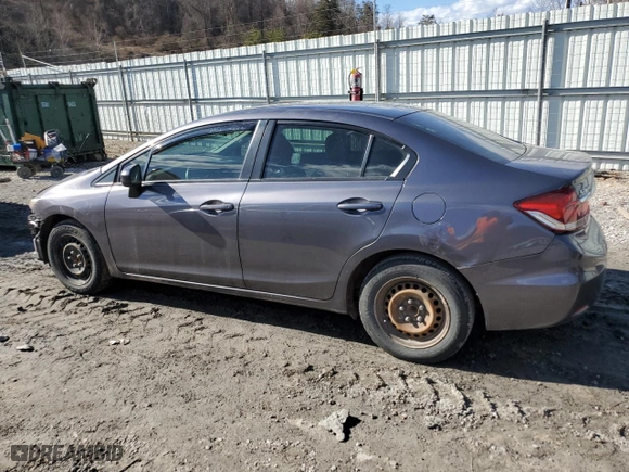 2015 Honda Civic Sedan LX with VIN 2HGFB2F52FH509628, listed as a Copart auction lot 46159885 with 150,759 mi miles and Salvage Title. Bid and sale history available at carsss.com. Image 2.