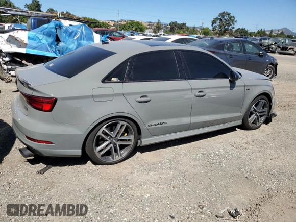 2020 Audi A3 Sedan S line Premium Plus with VIN WAUJEGFF4LA103105, listed as a Copart auction lot 56160653 with 38,155 mi miles. Bid and sale history available at carsss.com. Image 3.