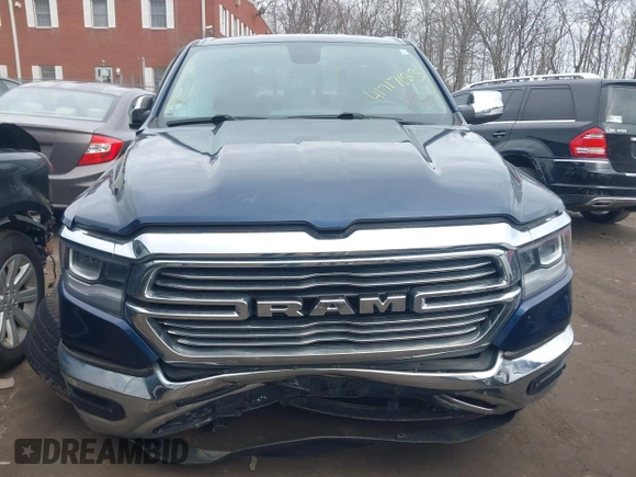 2019 Ram 1500 Laramie with VIN 1C6SRFDT9KN588340, listed as a IAAI auction lot 41717183 with 56,623 mi miles. Bid and sale history available at carsss.com. Image 12.