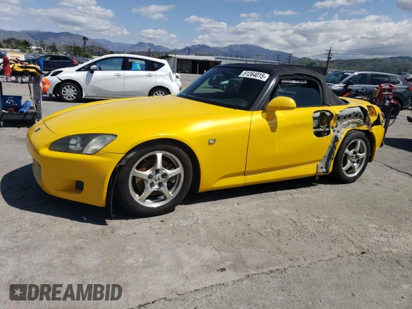 2001 Honda S2000 z VIN JHMAP11441T004591, wystawiony jako Copart lot #51264015 z przebiegiem 117 375 mil mil oraz Szkoda całkowita • Salvage title. Historia ofert i sprzedaży dostępna na DreamBid. Obrazek 1.