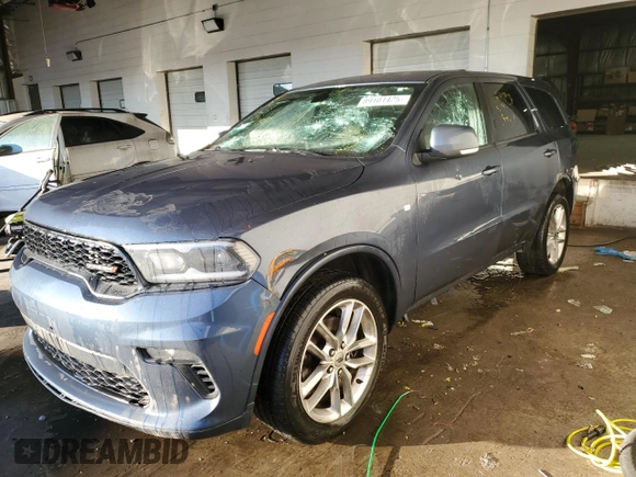 2021 Dodge Durango GT Plus with VIN 1C4RDJDG6MC641831, listed as a Copart auction lot 89101425 with 103,302 mi miles and Clean title. Bid and sale history available at DreamBid. Image 1.