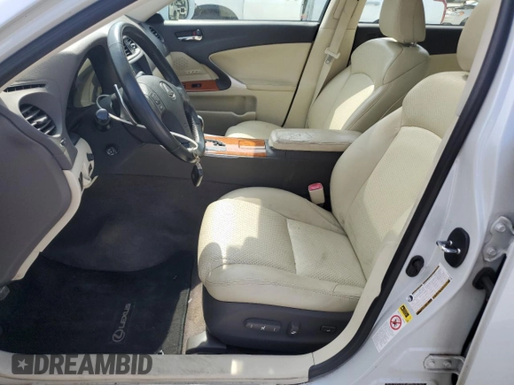 2009 Lexus IS 250 with VIN JTHCK262995034402, listed as a Copart auction lot 57380955 with 152,563 mi miles and Salvage title. Bid and sale history available at DreamBid. Image 7.