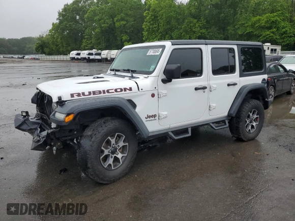 2019 Jeep Wrangler Unlimited Rubicon with VIN 1C4HJXFG8KW678265, listed as a Copart auction lot 57700695 with 120,950 mi miles and Salvage title. Bid and sale history available at DreamBid. Image 1.