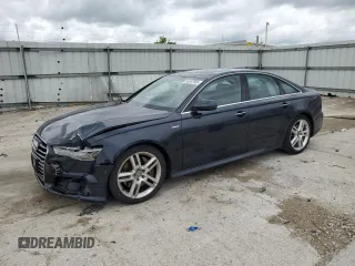2016 Audi A6 Premium Plus with VIN WAUFGAFC4GN143766, listed as a Copart auction lot 55957585 with 104,715 mi miles and Salvage title. Bid and sale history available at DreamBid. Image 1.