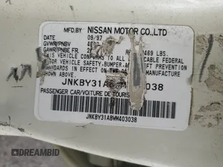 1998 Infiniti Q45 z VIN JNKBY31A8WM403038, wystawiony jako Copart lot #86904484 z przebiegiem 136 142 mil mil oraz Szkoda całkowita • Salvage title. Historia ofert i sprzedaży dostępna na DreamBid. Obrazek 12.
