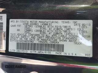 2013 Toyota Tacoma with VIN 5TFTX4CNXDX029302, listed as a IAAI auction lot 42636315 with 181,785 mi miles and . Bid and sale history available at DreamBid. Image 9.