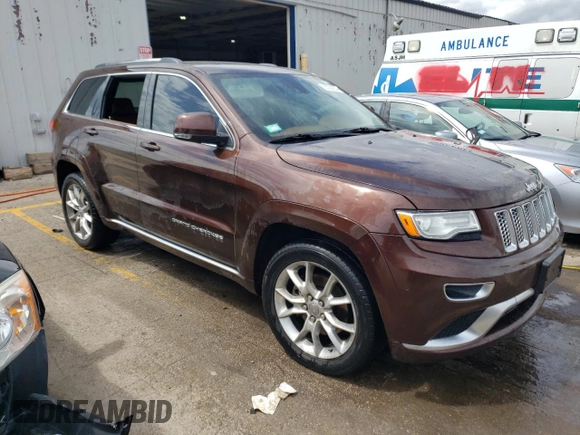 2015 Jeep Grand Cherokee Summit with VIN 1C4RJFJTXFC661574, listed as a Copart auction lot 65592954 with 110,791 mi miles and Salvage Title. Bid and sale history available at carsss.com. Image 4.