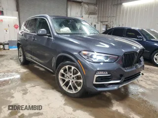 2021 BMW X5 xDrive40i with VIN 5UXCR6C00M9G00599, listed as a Copart auction lot 51536795 with 55,422 mi miles and Salvage title. Bid and sale history available at DreamBid. Image 4.