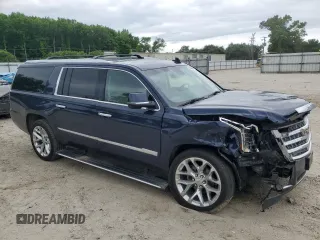 2018 Cadillac Escalade ESV Premium Luxury with VIN 1GYS4JKJ4JR113630, listed as a Copart auction lot 56296265 with 76,556 mi miles and Salvage title. Bid and sale history available at DreamBid. Image 4.