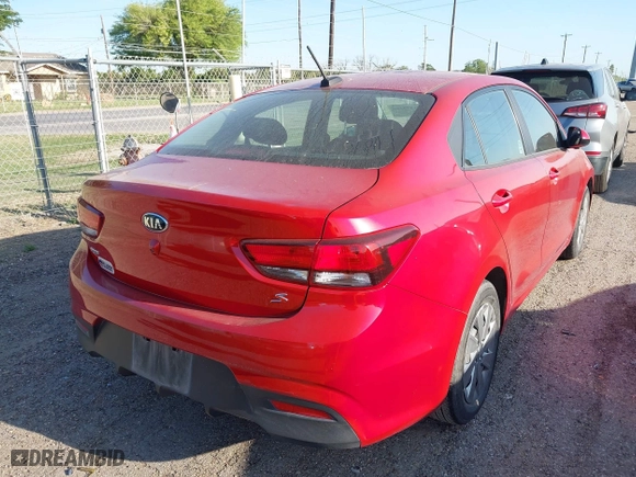 2020 Kia Rio LX with VIN 3KPA24AD2LE327986, listed as a IAAI auction lot 41978584 with 31,998 mi miles. Bid and sale history available at carsss.com. Image 4.