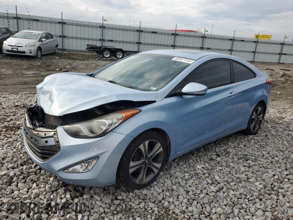 2013 Hyundai Elantra Coupe GS PZEV with VIN KMHDH6AE4DU006143, listed as a Copart auction lot 80347114 with 121,279 mi miles and Salvage Title. Bid and sale history available at carsss.com. Image 1.