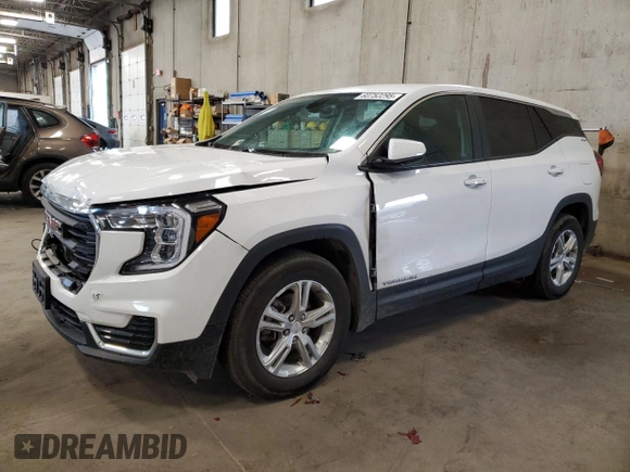 2023 GMC Terrain SLE z VIN 3GKALMEG2PL195366, wystawiony jako Copart lot #60752295 z przebiegiem 23 675 mil mil oraz Szkoda całkowita • Salvage title. Historia ofert i sprzedaży dostępna na DreamBid. Obrazek 1.