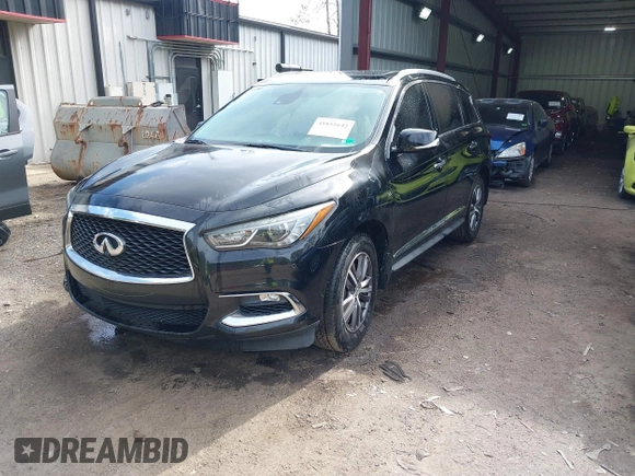 2019 Infiniti QX60 PURE with VIN 5N1DL0MM4KC554662, listed as a IAAI auction lot 41851642 with 166,390 mi miles. Bid and sale history available at carsss.com. Image 17.