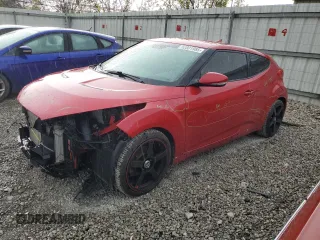 2015 Hyundai Veloster Turbo with VIN KMHTC6AEXFU227842, listed as a Copart auction lot 52801965 with 137,432 mi miles and Salvage title. Bid and sale history available at DreamBid. Image 1.