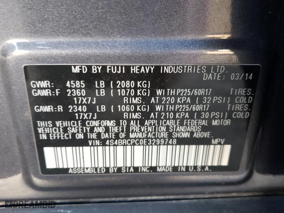 2014 Subaru Outback 2.5i Limited with VIN 4S4BRCPC0E3299748, listed as a Copart auction lot 76133364 with 189,688 mi miles and Salvage Title. Bid and sale history available at carsss.com. Image 13.