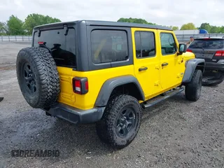 2018 Jeep Wrangler Unlimited Sport z VIN 1C4HJXDN9JW332273, wystawiony jako IAAI lot #42081234 z przebiegiem 94 884 mil mil oraz . Historia ofert i sprzedaży dostępna na DreamBid. Obrazek 4.