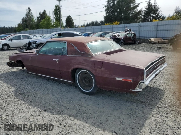 1968 Ford Thunderbird with VIN 8Y84N110921, listed as a Copart auction lot 51260085 with Not Provided miles and Clean Title. Bid and sale history available at DreamBid. Image 2.