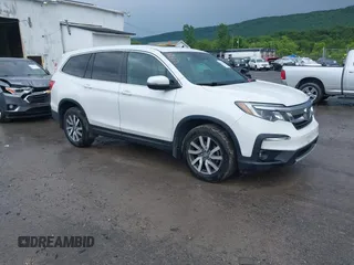 2020 Honda Pilot EX-L with VIN 5FNYF6H59LB031600, listed as a IAAI auction lot 42421209 with 97,544 mi miles and . Bid and sale history available at DreamBid. Image 1.