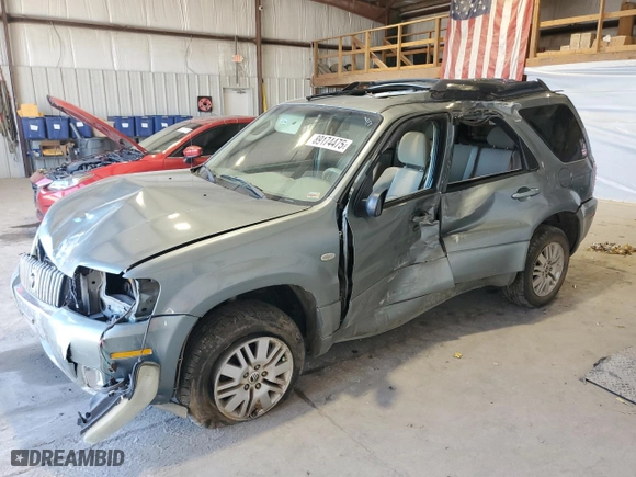2006 Mercury Mariner Luxury with VIN 4M2YU561X6DJ01708, listed as a Copart auction lot 89174475 with 197,106 mi miles and Salvage Title. Bid and sale history available at carsss.com. Image 1.