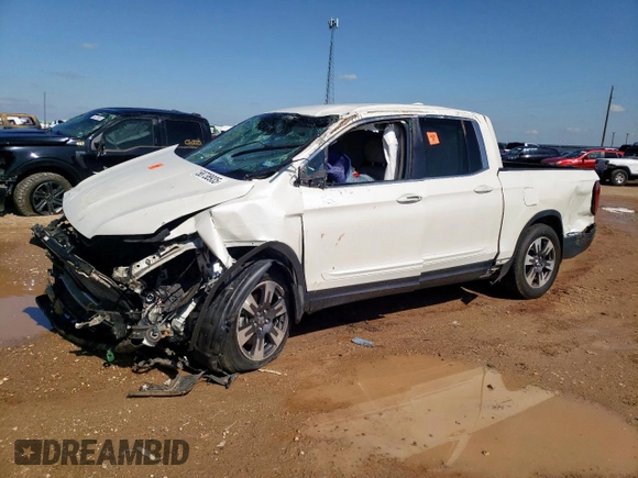 2017 Honda Ridgeline RTL with VIN 5FPYK2F52HB008083, listed as a Copart auction lot 58738935 with Not provided miles and Salvage title. Bid and sale history available at DreamBid. Image 1.