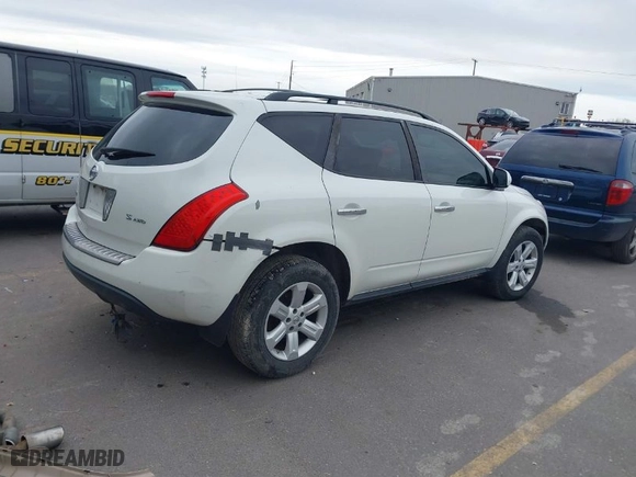2007 Nissan Murano SL with VIN JN8AZ08W97W626418, listed as a IAAI auction lot 41801228 with 206,287 mi miles. Bid and sale history available at carsss.com. Image 4.