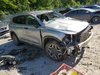 2021 Hyundai Santa Fe Limited with VIN 5NMS4DAL2MH354993, listed as a Copart auction lot 83521824 with 0 mi miles and Non Repairable. Bid and sale history available at carsss.com. Image 4.