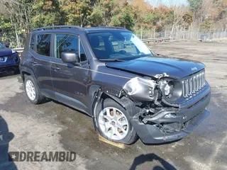 2017 Jeep Renegade Latitude with VIN ZACCJABB3HPF84074, listed as a IAAI auction lot 41867396 with 65,323 mi miles. Bid and sale history available at carsss.com. Image 1.