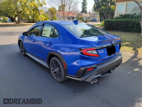 2023 Subaru WRX Premium with VIN JF1VBAH61P8802119, listed as a Copart auction lot 49538505 with 197 mi miles and Salvage title. Bid and sale history available at DreamBid. Image 3.