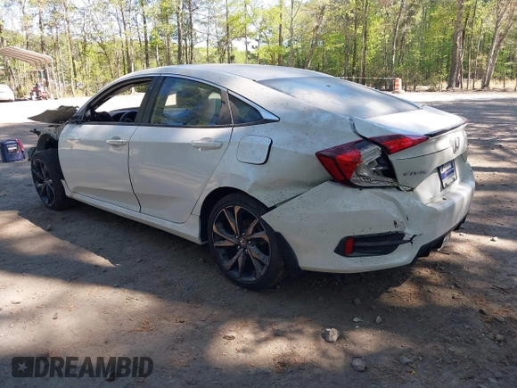2020 Honda Civic Sedan Sport with VIN 19XFC2F88LE203238, listed as a IAAI auction lot 42075297 with 21,230 mi miles. Bid and sale history available at carsss.com. Image 3.