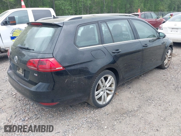 2017 Volkswagen Golf SportWagen S with VIN 3VWC17AU5HM522262, listed as a IAAI auction lot 41974987 with 93,905 mi miles. Bid and sale history available at carsss.com. Image 4.