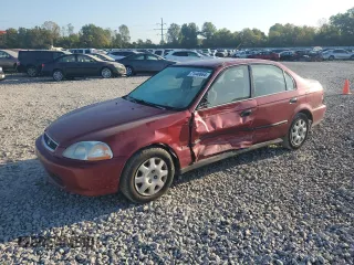 1998 Honda Civic LX with VIN 1HGEJ6673WL025977, listed as a Copart auction lot 71440864 with 157,780 mi miles and Salvage Title. Bid and sale history available at carsss.com. Image 1.