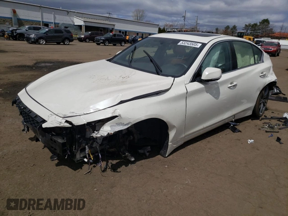 2021 Infiniti Q50 Signature Edition with VIN JN1EV7CR5MM755866, listed as a Copart auction lot 53243505 with Not provided miles and Salvage title. Bid and sale history available at DreamBid. Image 1.