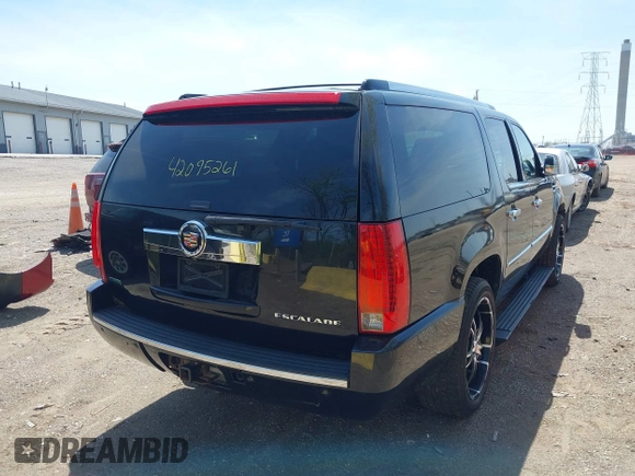 2011 Cadillac Escalade ESV Premium with VIN 1GYS4JEFXBR161853, listed as a IAAI auction lot 42095261 with 210,363 mi miles and . Bid and sale history available at DreamBid. Image 4.