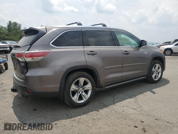 2015 Toyota Highlander Limited with VIN 5TDDCRFH8FS011344, listed as a Copart auction lot 60084105 with 224,095 mi miles and Salvage title. Bid and sale history available at DreamBid. Image 3.