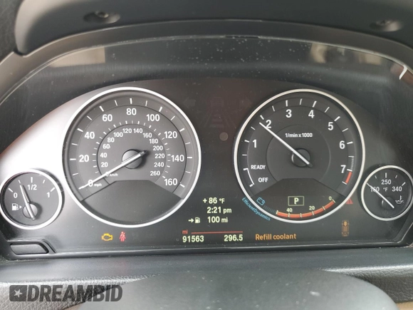 2014 BMW 3 Series 328i with VIN WBA3A5C52EP600951, listed as a Copart auction lot 65139895 with 91,563 mi miles and Clean title. Bid and sale history available at DreamBid. Image 9.