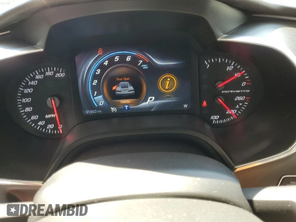2014 Chevrolet Corvette Z51 2LT with VIN 1G1YK2D72E5111085, listed as a Copart auction lot 59806935 with 91,803 mi miles and Salvage title. Bid and sale history available at DreamBid. Image 9.