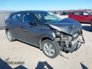 2022 Nissan Kicks S with VIN 3N1CP5BV3NL512959, listed as a IAAI auction lot 41723611 with 53,556 mi miles. Bid and sale history available at carsss.com. Image 1.