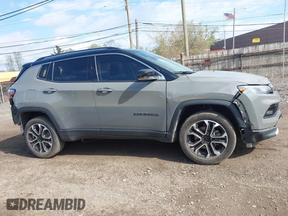 2022 Jeep Compass High Altitude z VIN 3C4NJDCB3NT145518, wystawiony jako IAAI lot #42143357 z przebiegiem 58 276 mil mil oraz . Historia ofert i sprzedaży dostępna na DreamBid. Obrazek 13.