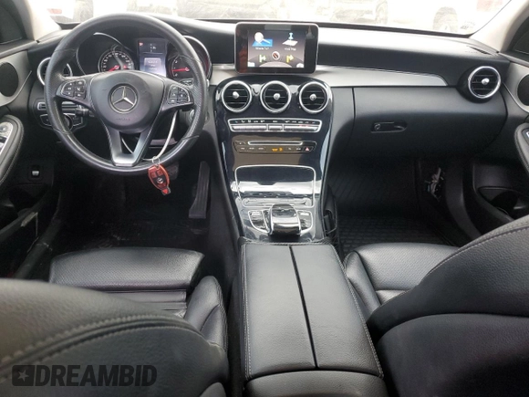 2016 Mercedes-Benz C 300 with VIN 55SWF4JB2GU166997, listed as a Copart auction lot 47840625 with 117,596 mi miles and Salvage Title. Bid and sale history available at carsss.com. Image 8.