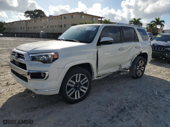 2023 Toyota 4Runner Limited with VIN JTEKU5JR8P6189989, listed as a Copart auction lot 45991545 with 1,500 mi miles and Salvage Title. Bid and sale history available at carsss.com. Image 1.