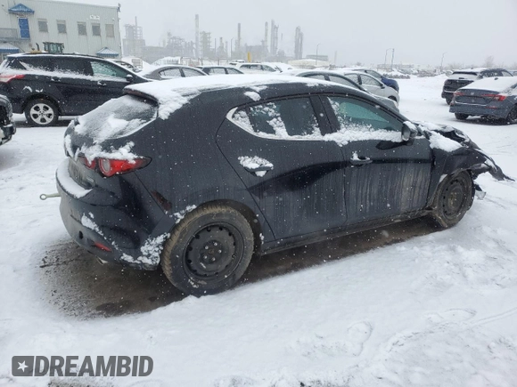 2023 Mazda 3 S Carbon Edition with VIN JM1BPBLM1P1614736, listed as a Copart auction lot 46285155 with 56,830 mi miles and Salvage Title. Bid and sale history available at DreamBid. Image 3.