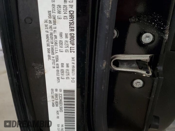 2014 Chrysler 300 z VIN 2C3CCAAG6EH136453, wystawiony jako Copart lot #41767885 z przebiegiem Nie podano mil oraz Szkoda całkowita • Salvage title. Historia ofert i sprzedaży dostępna na DreamBid. Obrazek 14.