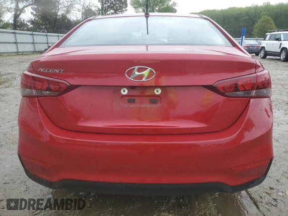 2022 Hyundai Accent SE with VIN 3KPC24A61NE171176, listed as a Copart auction lot 52094165 with 54,293 mi miles and Salvage Title. Bid and sale history available at carsss.com. Image 6.
