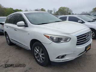 2014 Infiniti QX60 with VIN 5N1AL0MM7EC503499, listed as a IAAI auction lot 41939051 with 187,375 mi miles. Bid and sale history available at carsss.com. Image 1.