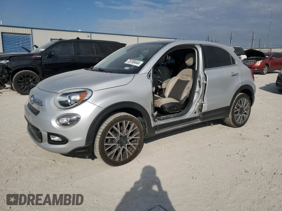 2017 FIAT 500X Lounge with VIN ZFBCFXDB0HP543841, listed as a Copart auction lot 75700444 with 53,913 mi miles and Salvage title. Bid and sale history available at DreamBid. Image 1.