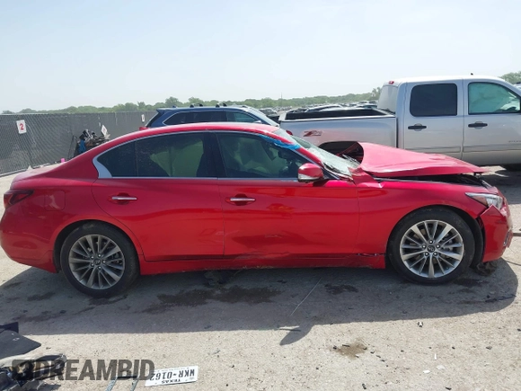 2021 Infiniti Q50 Luxe with VIN JN1EV7BP1MM705935, listed as a IAAI auction lot 42259901 with 52,813 mi miles and . Bid and sale history available at DreamBid. Image 13.